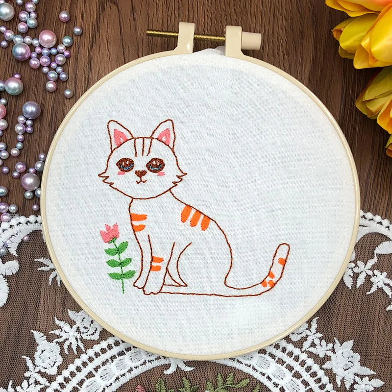 Animal Friends Beginner Embroidery Kit Kits For Stitchers