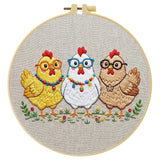 Three Chickens Embroidery Starter Kit