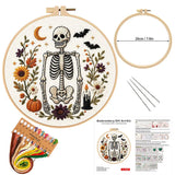 Floral Sugar Skull Embroidery Kit – Set of 3