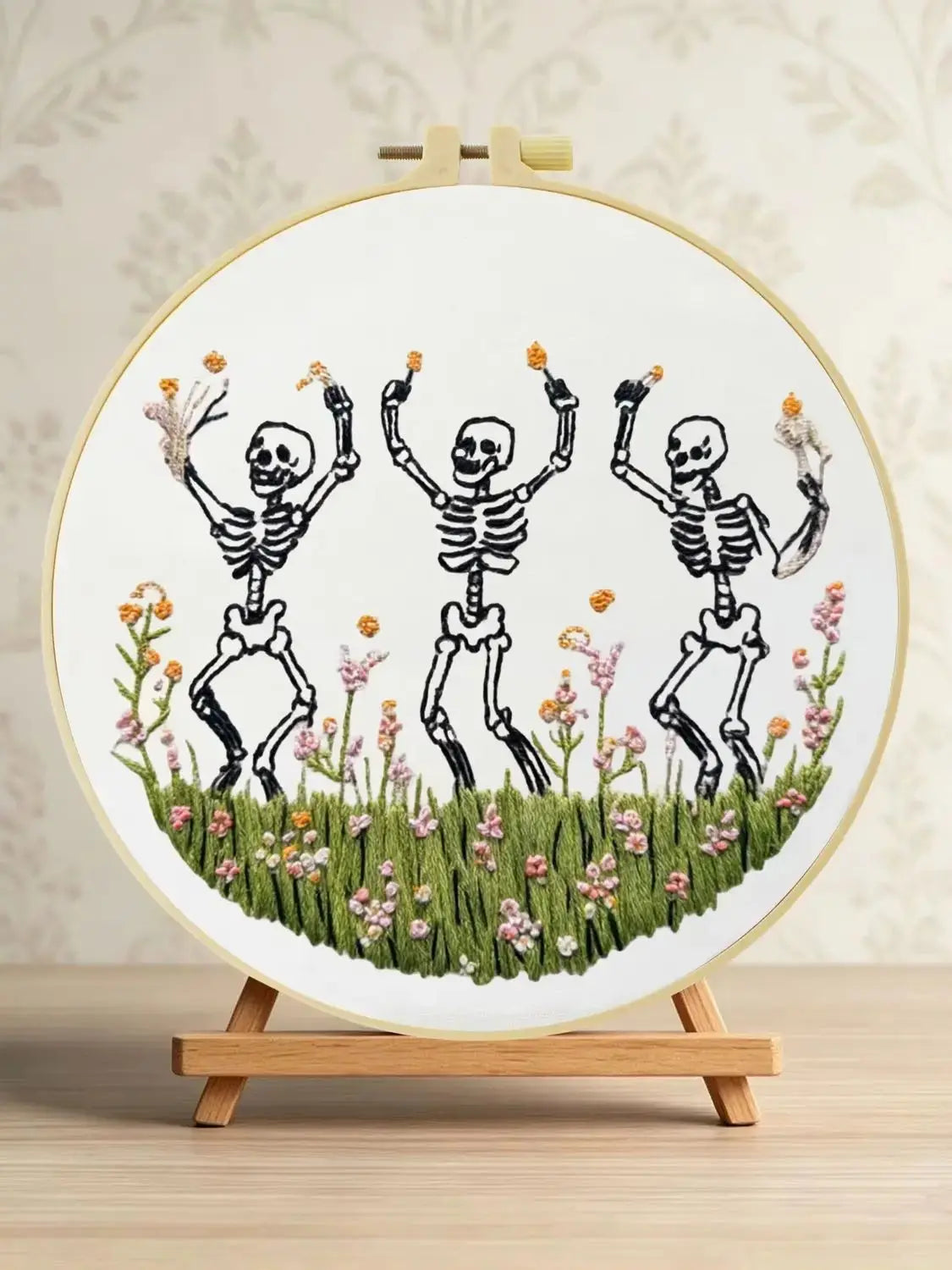 Dancing Skeletons Embroidery Kit Kits For Stitchers