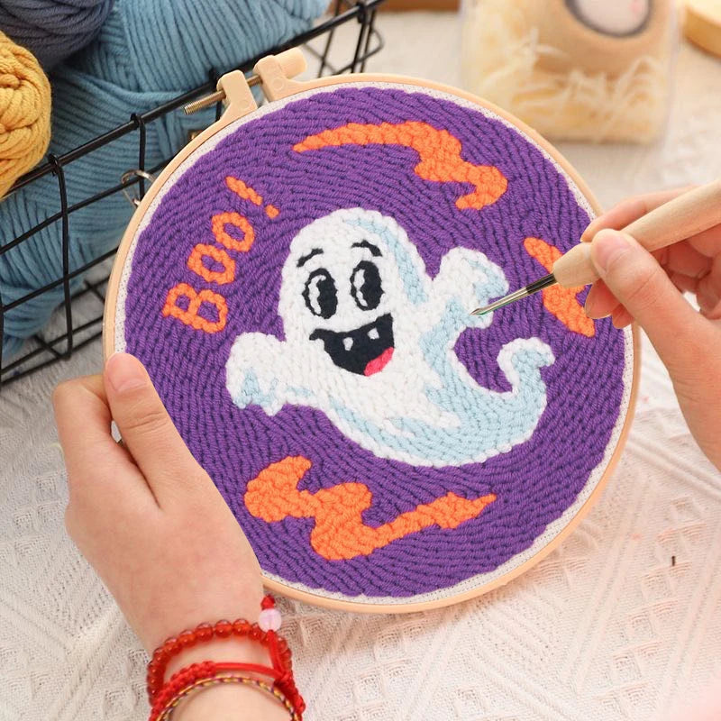 Spooky Halloween Characters Embroidery Kit – Set of 5