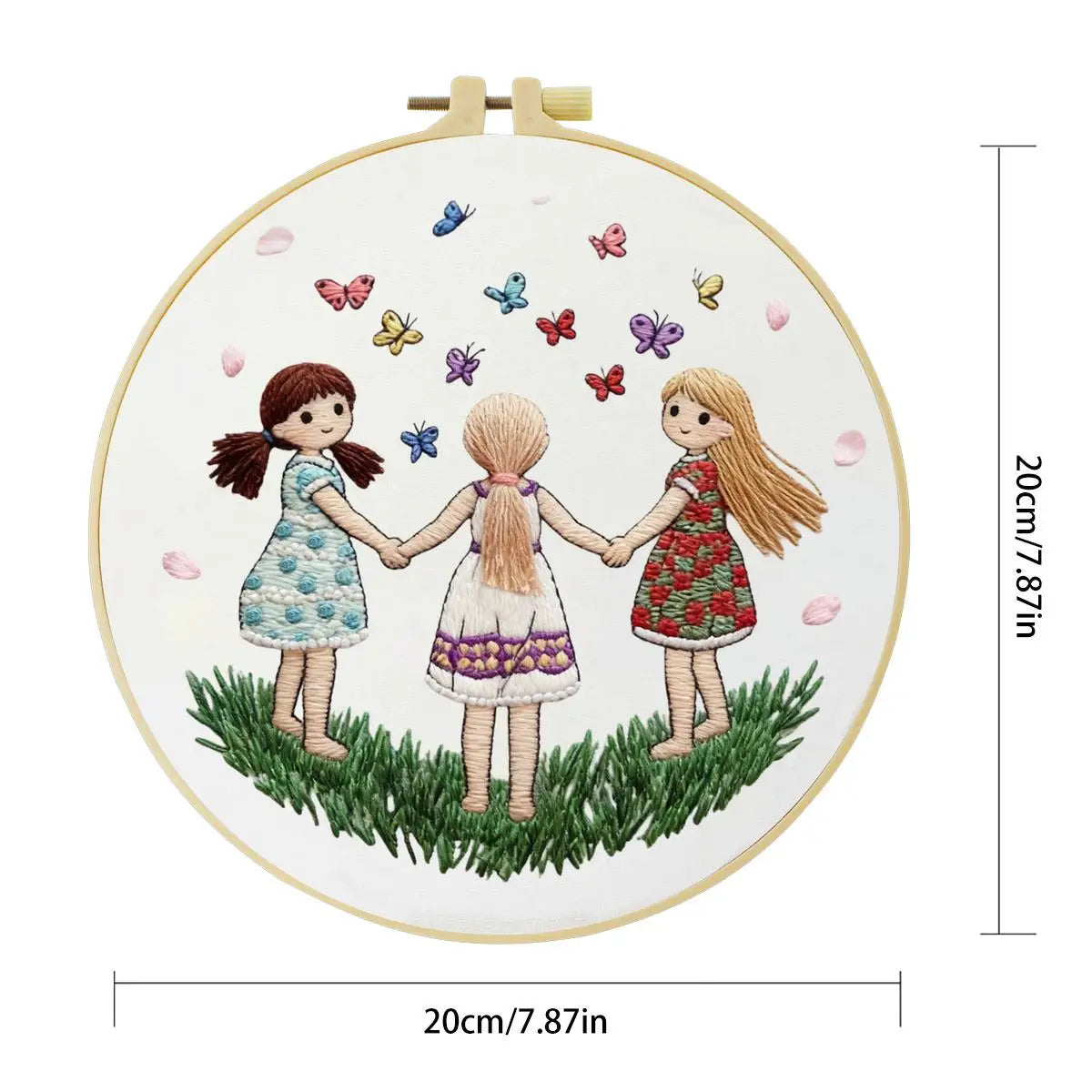 Best Friends Embroidery Kit for Beginners – DIY Girls Hand Embroidery Hoop Set