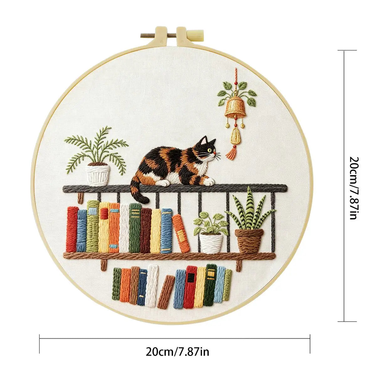 Book Nook Cat Embroidery Kit Kits For Stitchers