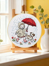 Rainy Day Puppy Walk Embroidery Kit ☔🐶❤ Kits For Stitchers
