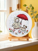 Rainy Day Puppy Walk Embroidery Kit ☔🐶❤ Kits For Stitchers