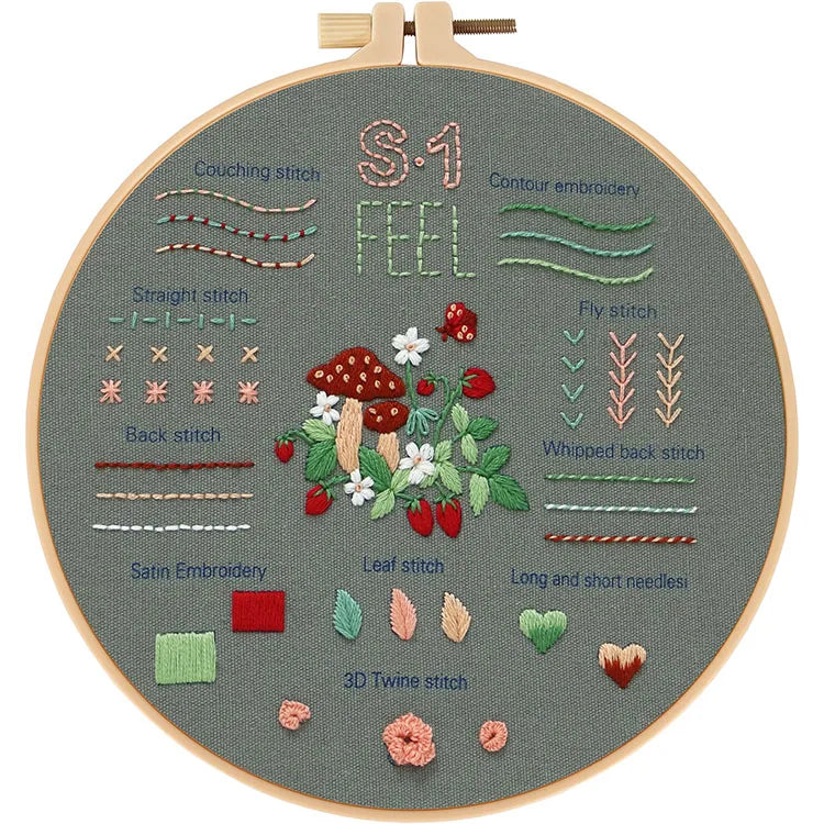 3-Piece Beginner Embroidery Starter Kit Kits For Stitchers