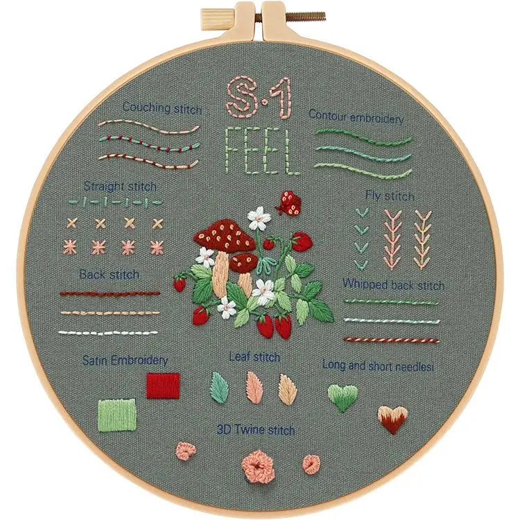 3-Piece Beginner Embroidery Starter Kit Kits For Stitchers