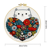 Christmas Embroidery DIY Kit – Holiday Stitching Kit with Hoop, Pattern & Threads