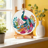 Boho Peacock Embroidery Kit Kits For Stitchers