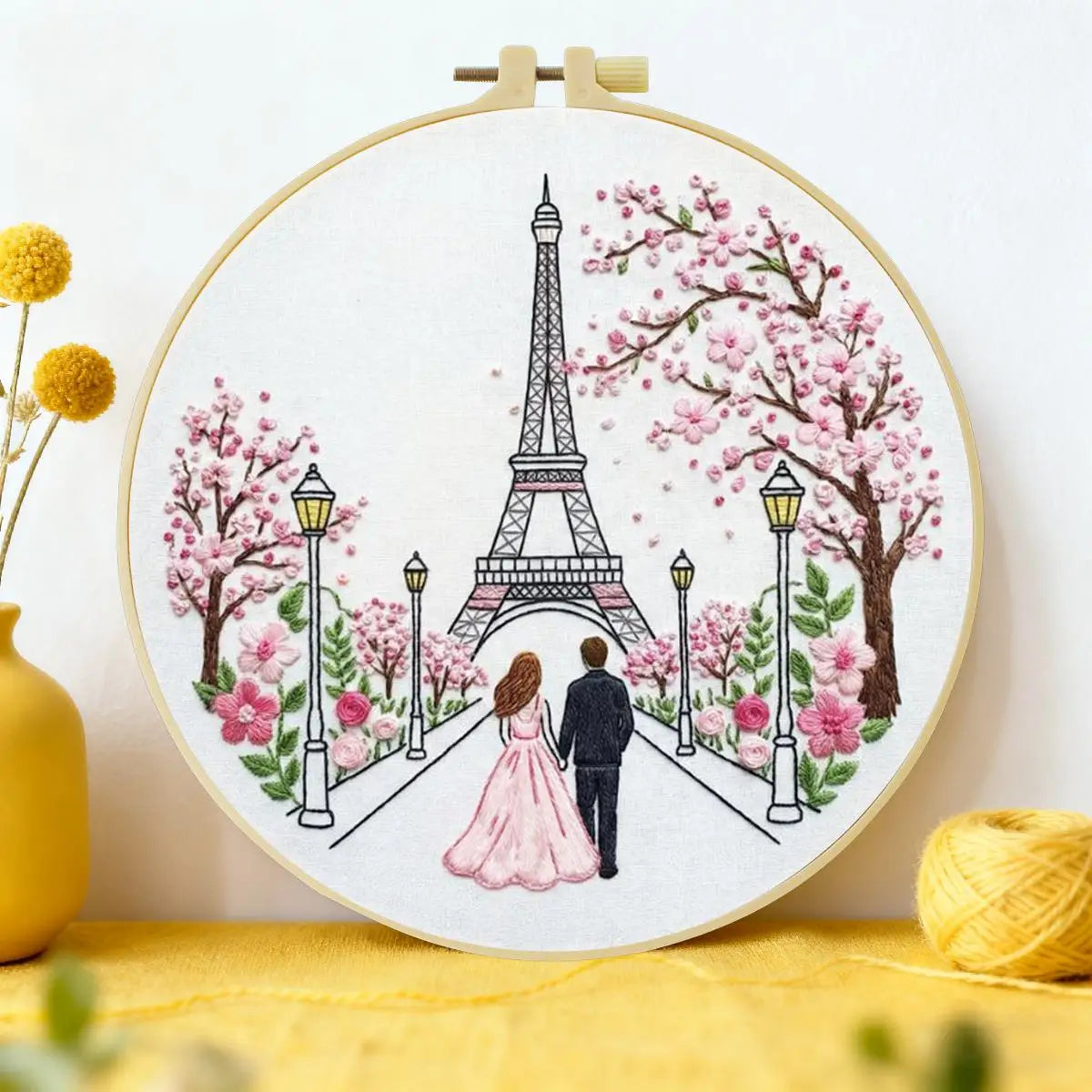 Springtime Paris Love Embroidery Kit 🌸🗼💕 Kits For Stitchers