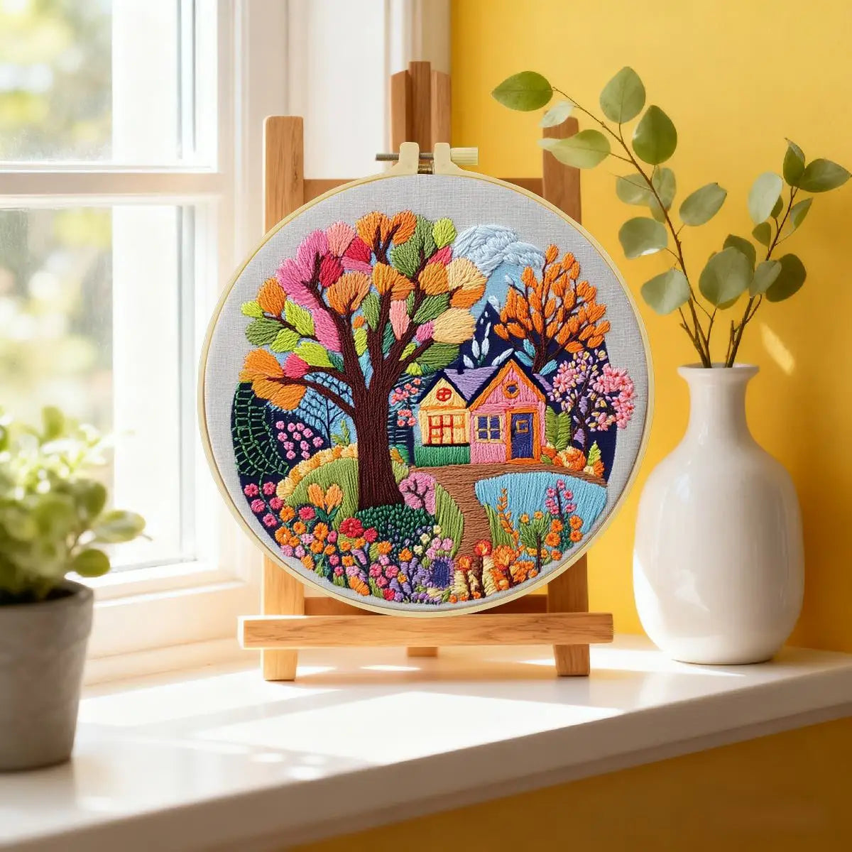 Forest Cabin Embroidery Starter Kit