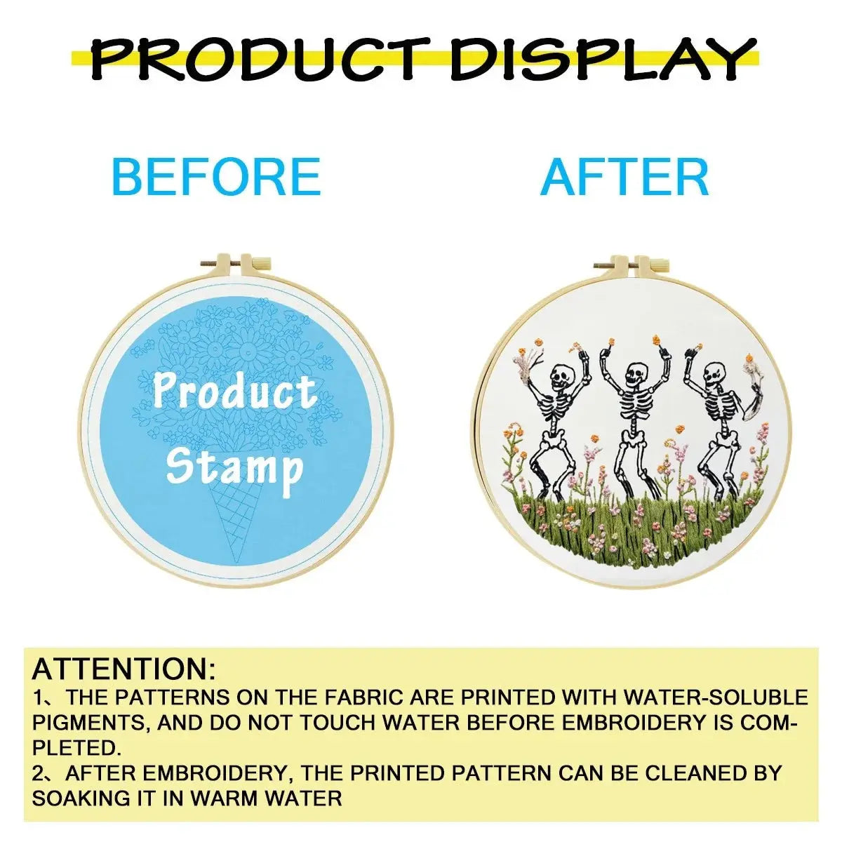 Dancing Skeletons Embroidery Kit Kits For Stitchers