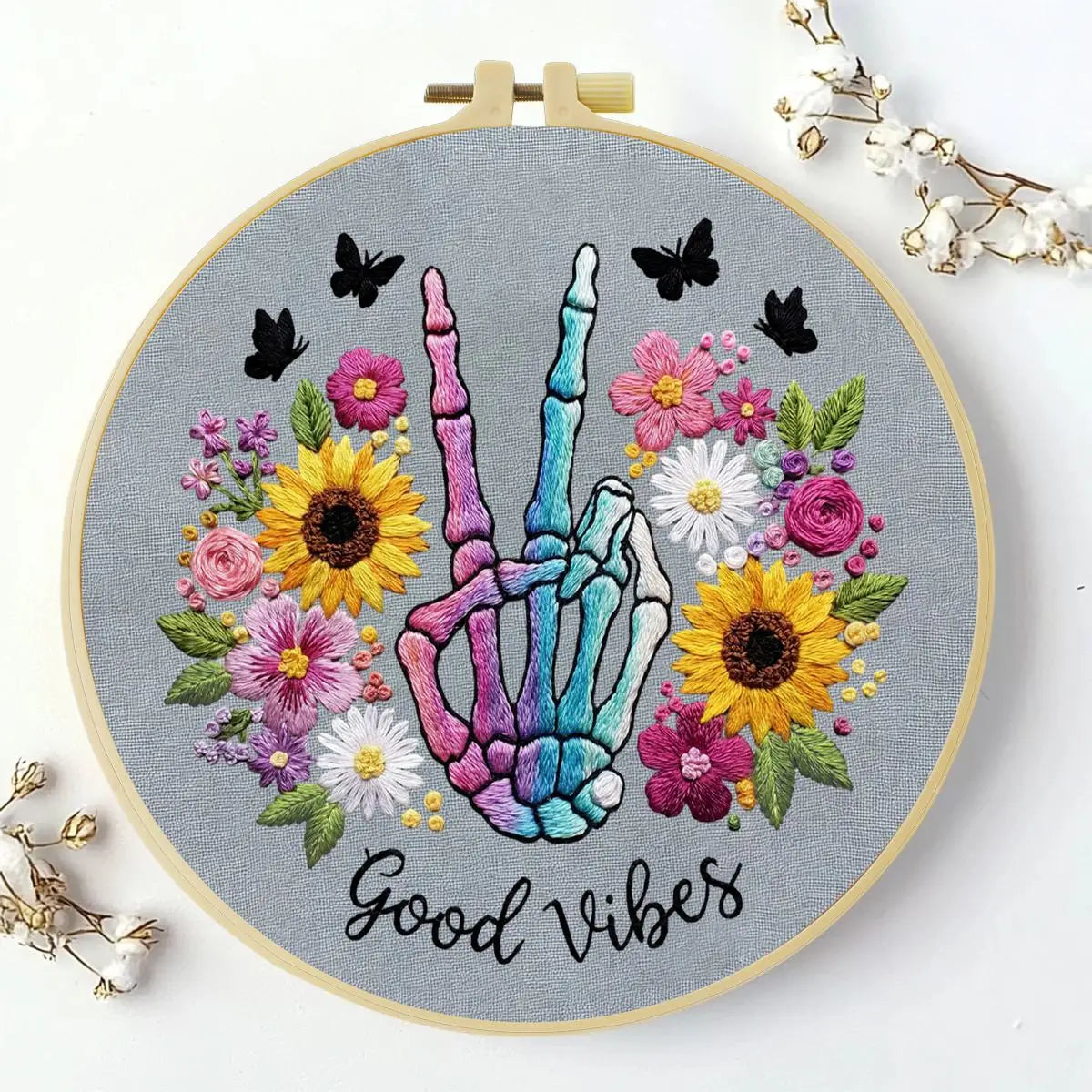 Skeleton Hand Embroidery Starter Kit