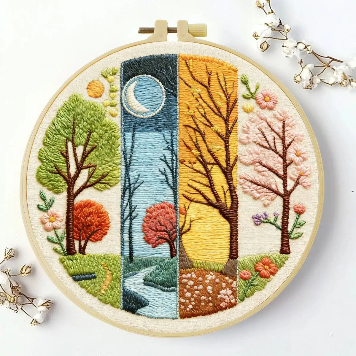 Four Seasons Forest Embroidery Kit Kits For Stitchers