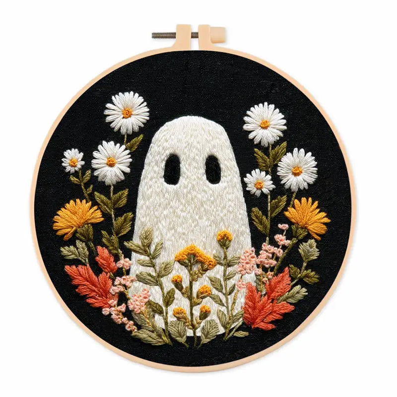 Floral Halloween Embroidery Kit Collection – 4 Designs