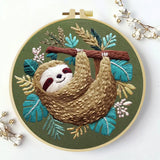 Sloth Embroidery Starter Kit