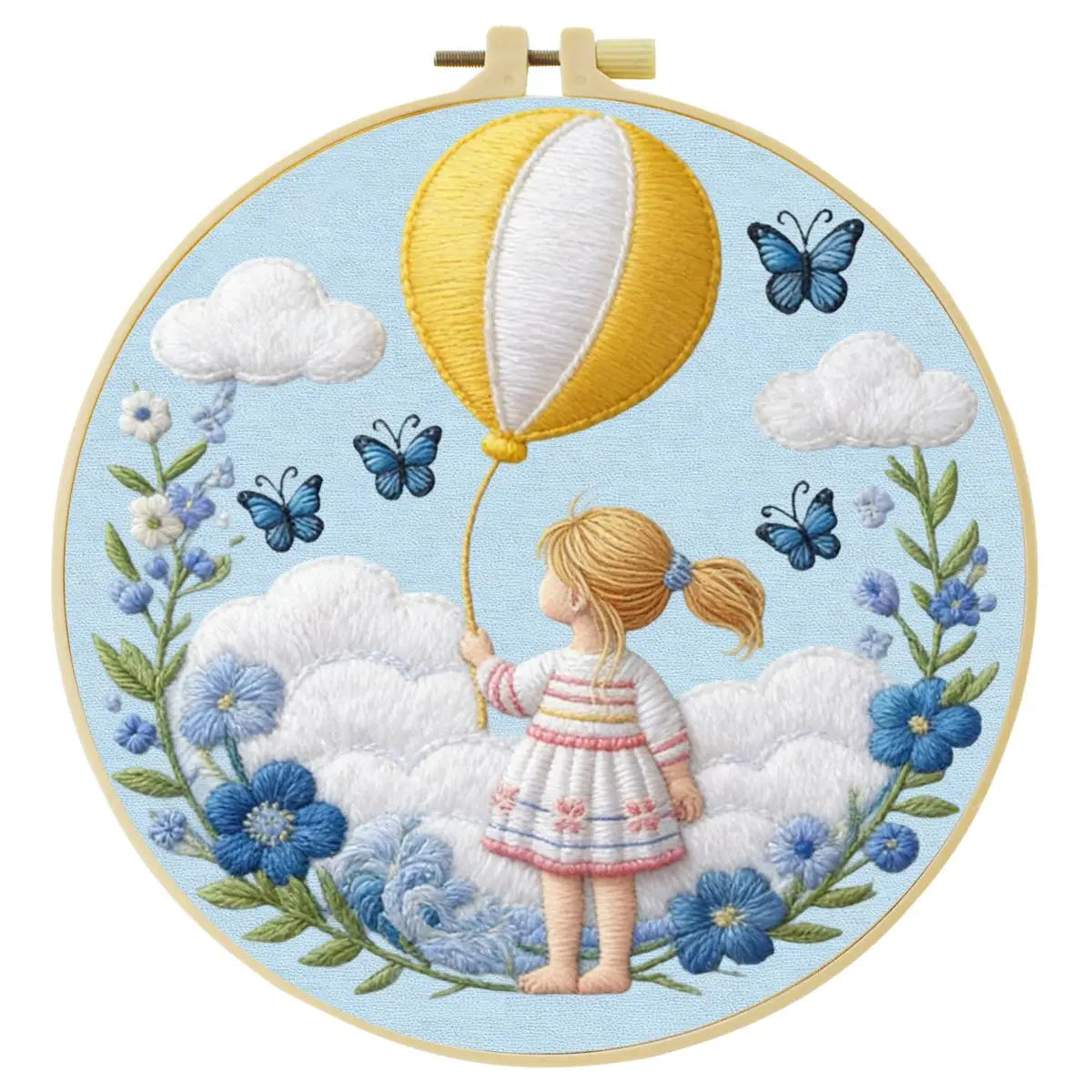 Balloon Girl Embroidery Starter Kit