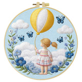Balloon Girl Embroidery Starter Kit