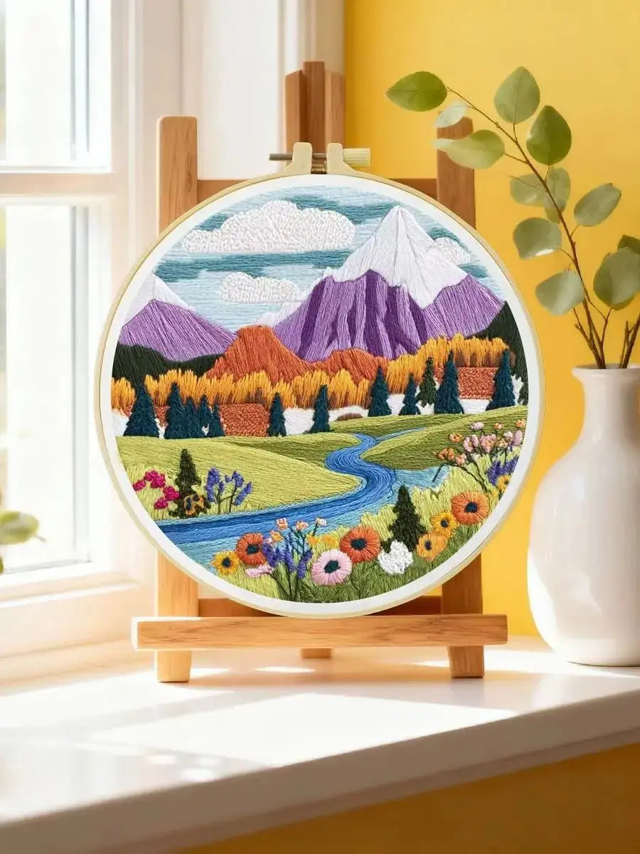 Mountain Meadow Embroidery Kit Kits For Stitchers