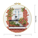 Windowsill Kitten Embroidery Kit