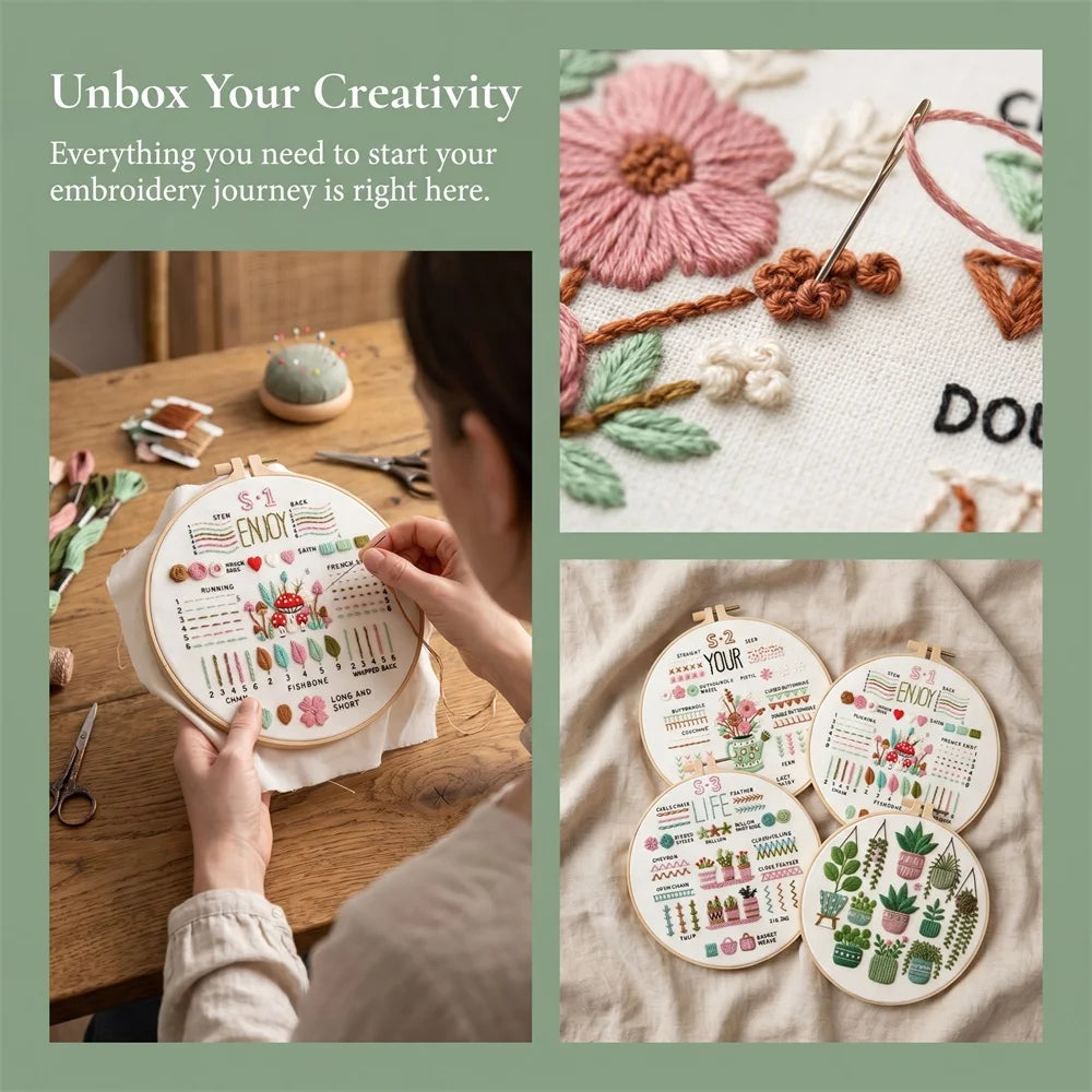 Enjoy Your Life Beginner Embroidery Kit Kits For Stitchers