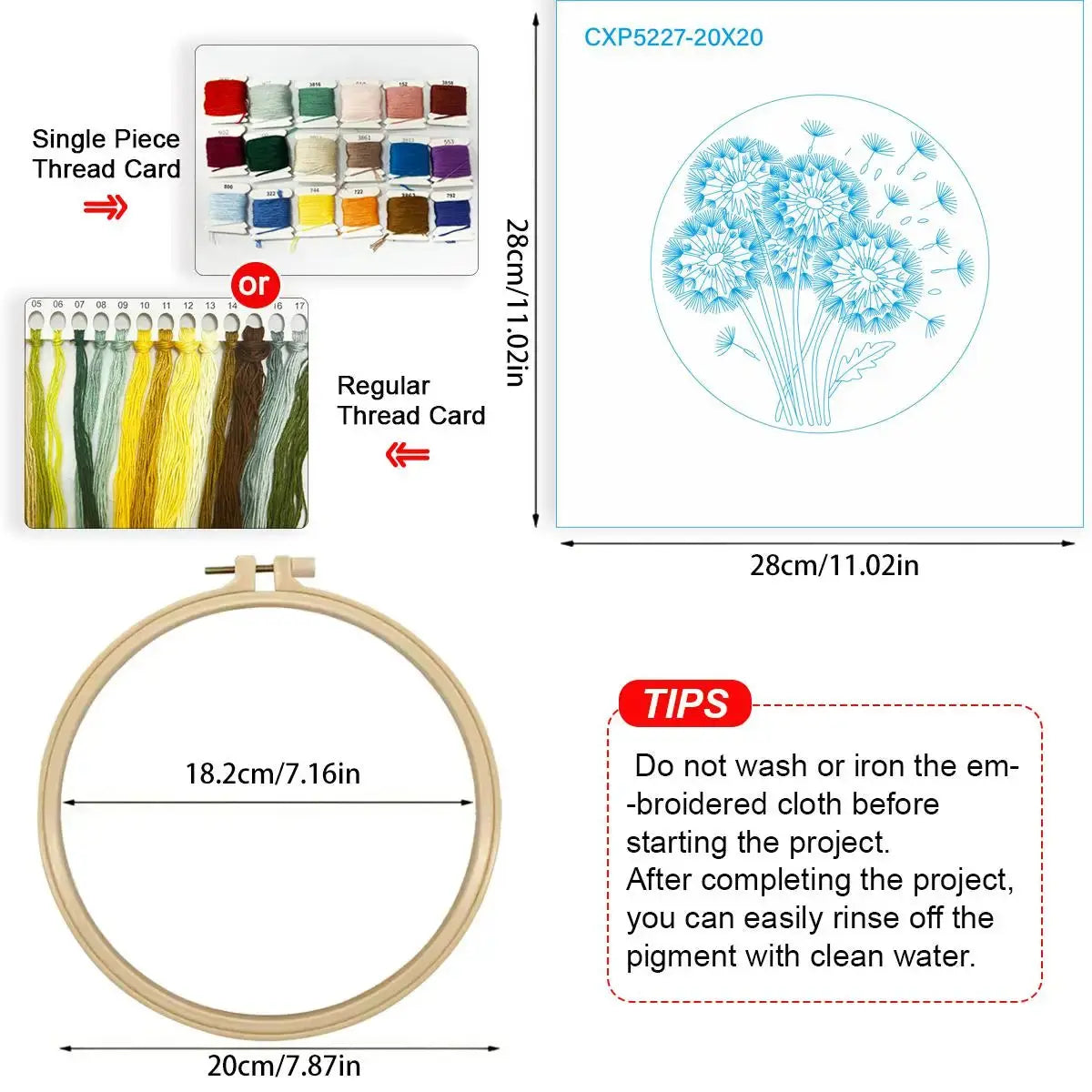 Dandelion Wishes Embroidery Kit Kits For Stitchers