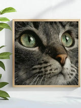 Emerald Eyes Cat Portrait Cross Stitch Kit 🐱💚✨ Kits For Stitchers