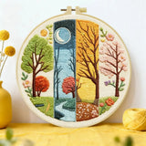Four Seasons Forest Embroidery Kit Kits For Stitchers
