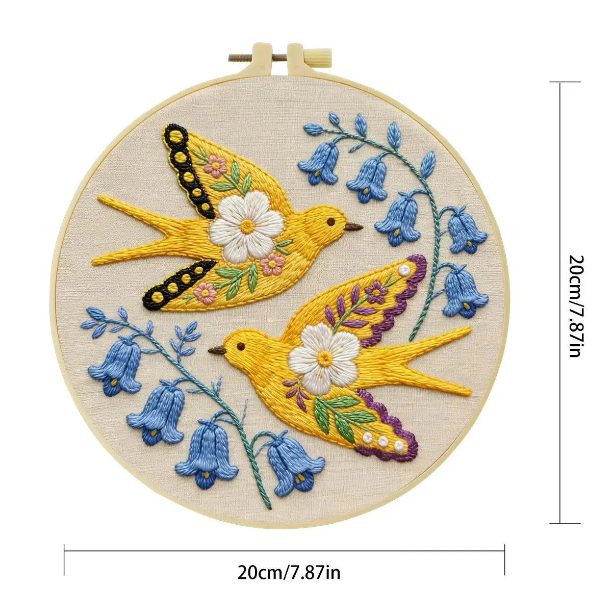 Floral Swallows Embroidery Kit ๐๏ธ๐ธ Kits For Stitchers