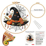 Spooky Halloween Floral Embroidery Kit – Set of 4