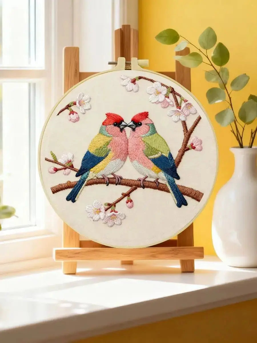 Lovebirds Blossom Embroidery Kit Kits For Stitchers