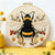 Bumble Bee Embroidery DIY Kit – Floral Insect Beginner Stitching Kit with Hoop, Pattern & Threads