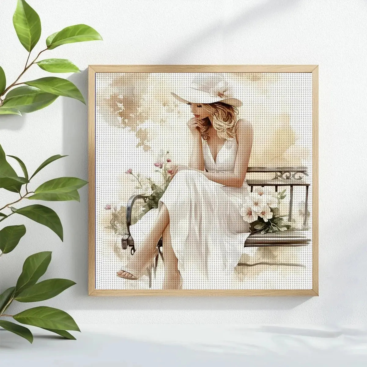 Elegant Lady in White Cross Stitch Kit 👒🤍🌸 Kits For Stitchers
