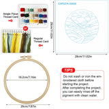 Colorful Mountain Landscape Embroidery Kit – Modern Sunset Valley DIY Hand Stitch Art with Hoop & Threads 🌄🧵