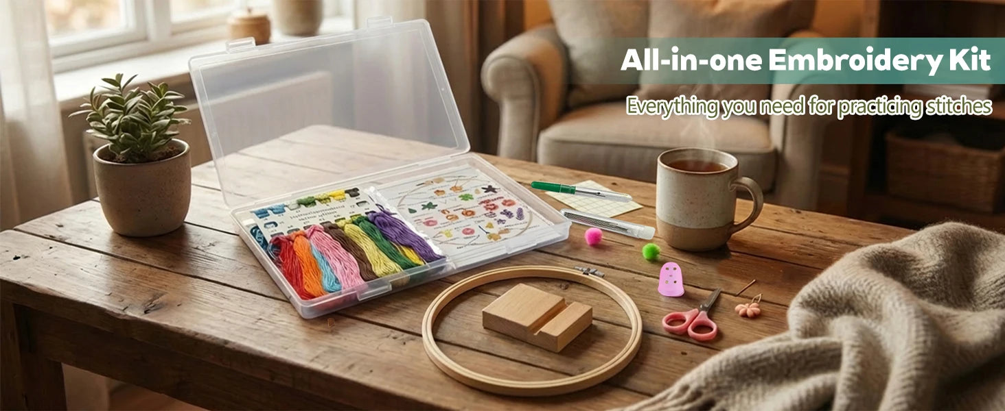 Beginner Embroidery Stitch Sampler Kit Kits For Stitchers