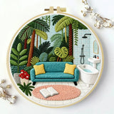 Tropical Oasis Embroidery Kit Kits For Stitchers