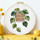 Hanging Pothos Plant Embroidery Kit Kits For Stitchers