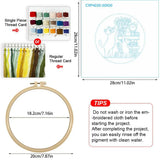 Black Cat Embroidery Kit for Beginners – DIY Cute Cat Hand Embroidery Hoop Set