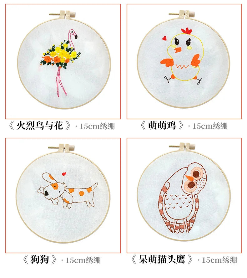 Animal Friends Beginner Embroidery Kit Kits For Stitchers