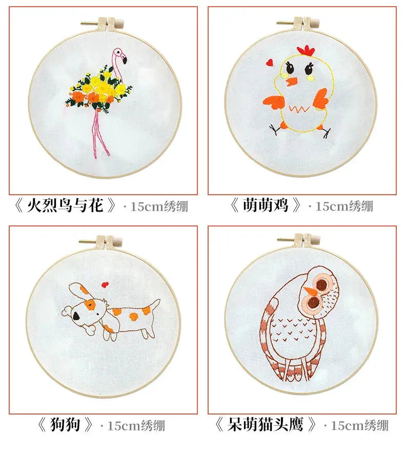 Animal Friends Beginner Embroidery Kit Kits For Stitchers