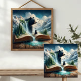 Enchanted Bear Storybook Cross Stitch Kit 🐻📖🏔️💧✨