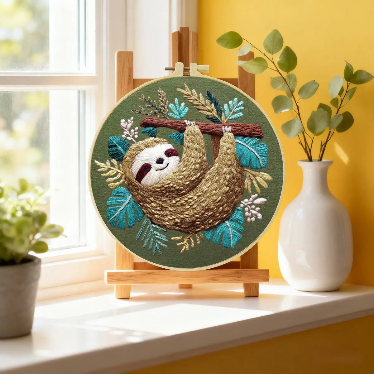 Sloth Embroidery Starter Kit