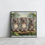 See No Evil, Hear No Evil, Speak No Evil Koalas Cross Stitch Kit 🐨🌿💚✨