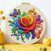 Rainbow Rose & Butterflies Embroidery Kit Kits For Stitchers