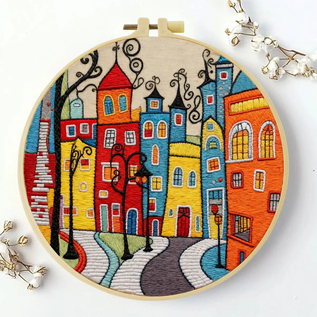 Colorful Street Embroidery Kit