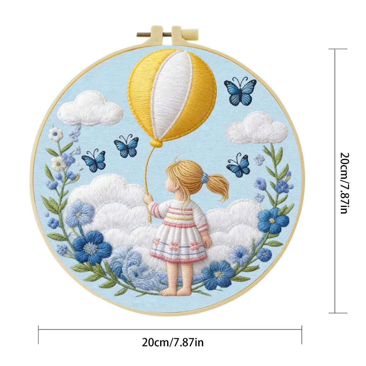 Balloon Girl Embroidery Starter Kit