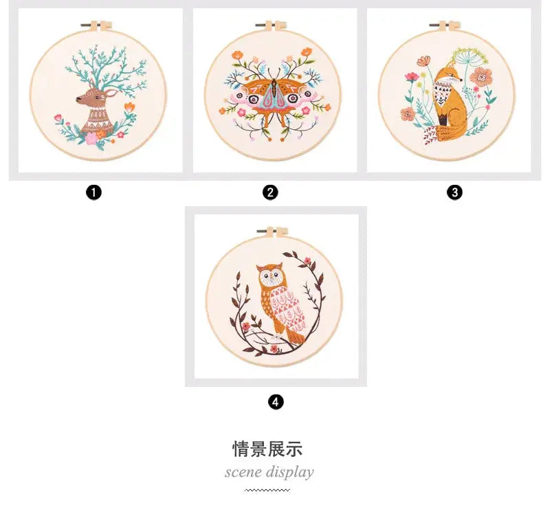 Woodland Animal Hand Embroidery Kit The Stichers Heavane