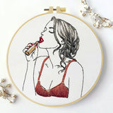 Red Lipstick Embroidery Kit 💄🧵 Kits For Stitchers