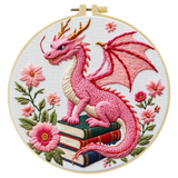 Pink Dinosaur Bag Embroidery Starter Kit