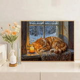 Cozy Winter Cat by Candlelight Cross Stitch Kit 🐱🕯️❄️ Kits For Stitchers